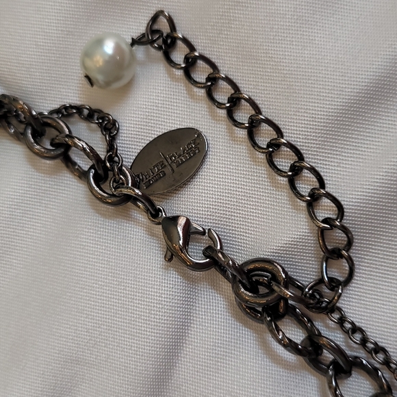 White House Black Market 32" chain, bead and rhinestone necklace. - Picture 5 of 9